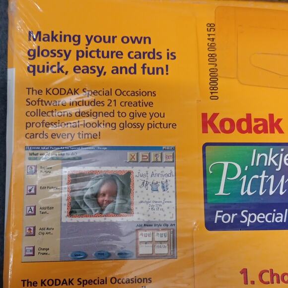 2 New In Package Kodak Inkjet Picture‎ Kit For Special Occasions 60 Glossy Cards - Picture 8 of 14